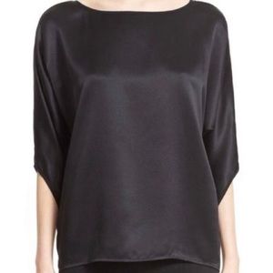 Vince 100% Silk Black Top Womens Medium